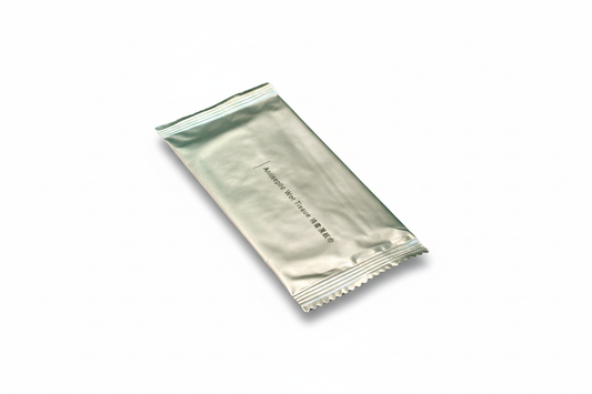 Antiseptic wet tissue package - diagonal view