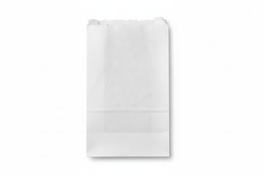Clean white background paper bag - standing