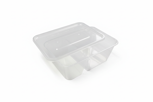 Clear Container with Compartments and Lid - ECOSE Background