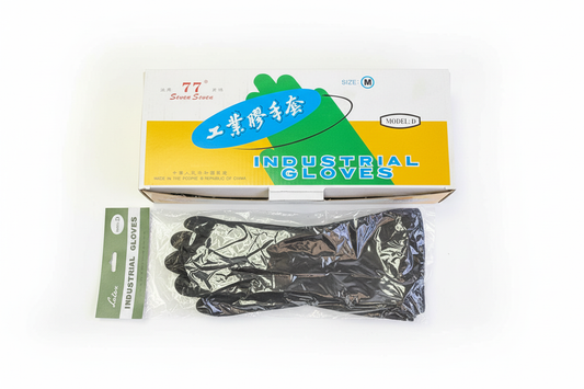 Industrial gloves with box - white background