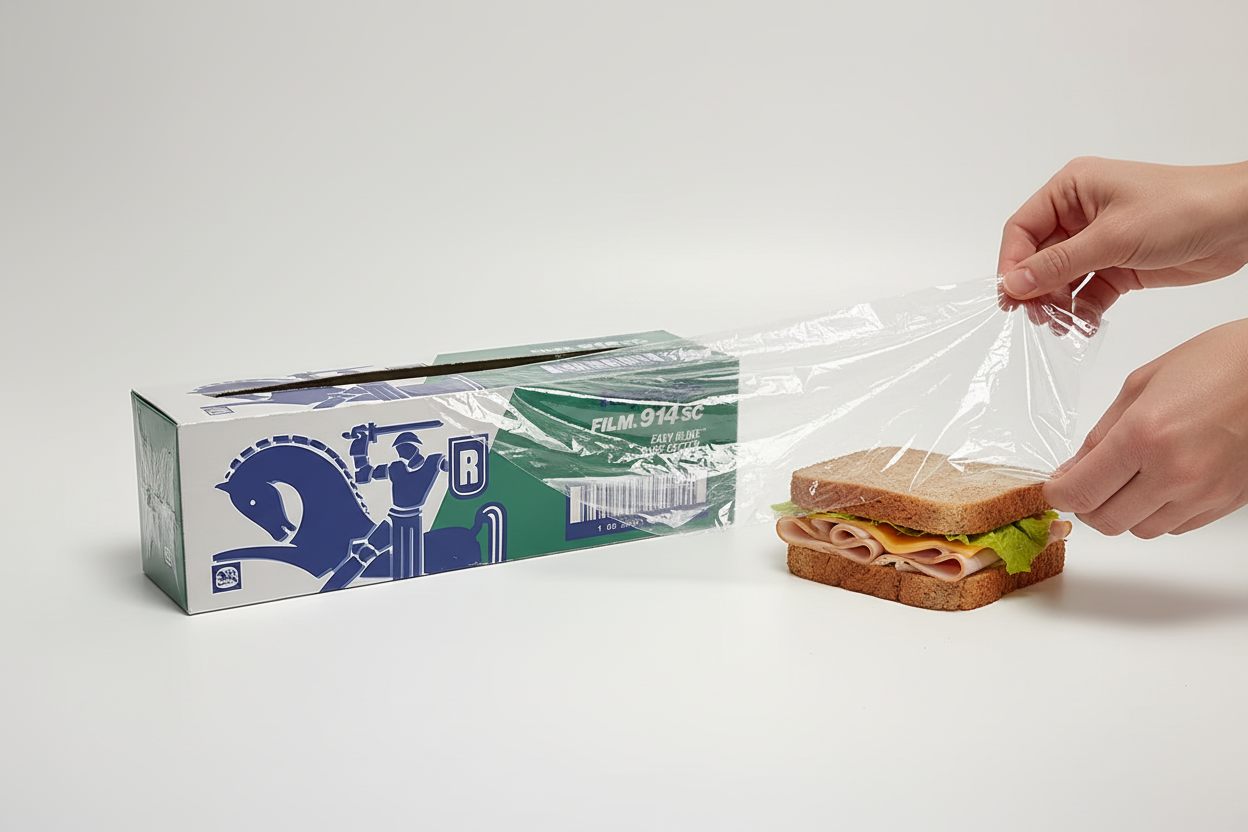 Reynolds Film 910sc with full-width opening wrapping sandwich
