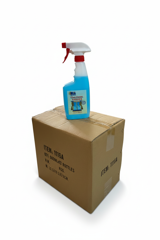 SunBright glass cleaner on box with white background
