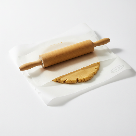 Wax paper used for rolling cookie dough