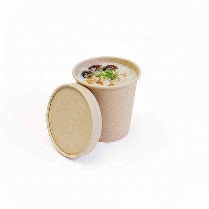 20 oz container with century egg and pork congee