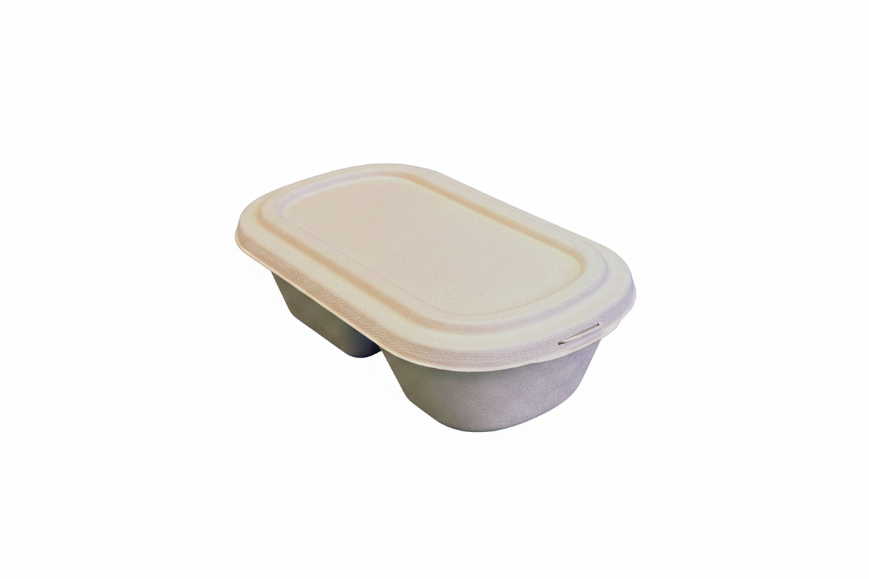 Disposable Partition Lunch Box with Lid