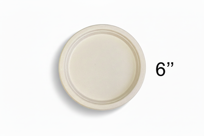 6" plate with label