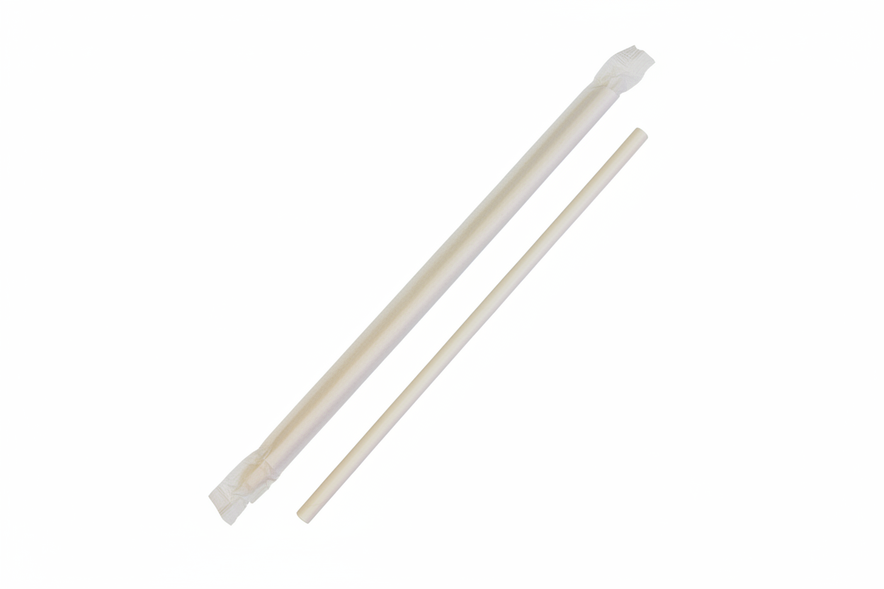 Disposable Eco Paper Straw 6mm thick