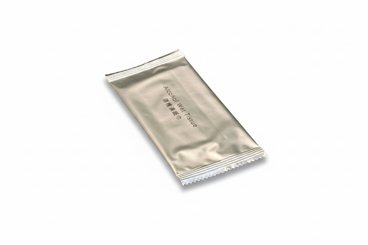 Alcohol wet tissue package - diagonal