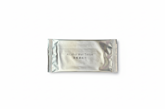 Alcohol wet tissue package - horizontal