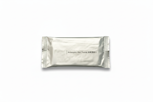 Antiseptic wet tissue package - horizontal