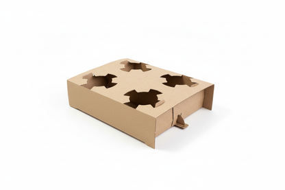 Assembled kraft cardboard drink carrier
