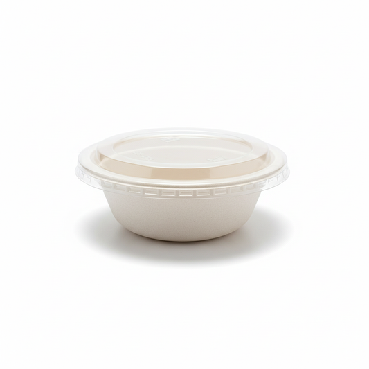 Bagasse Bowl with Flat Lid