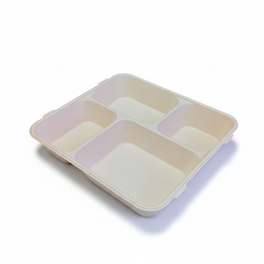 Bento tray - top view with white background
