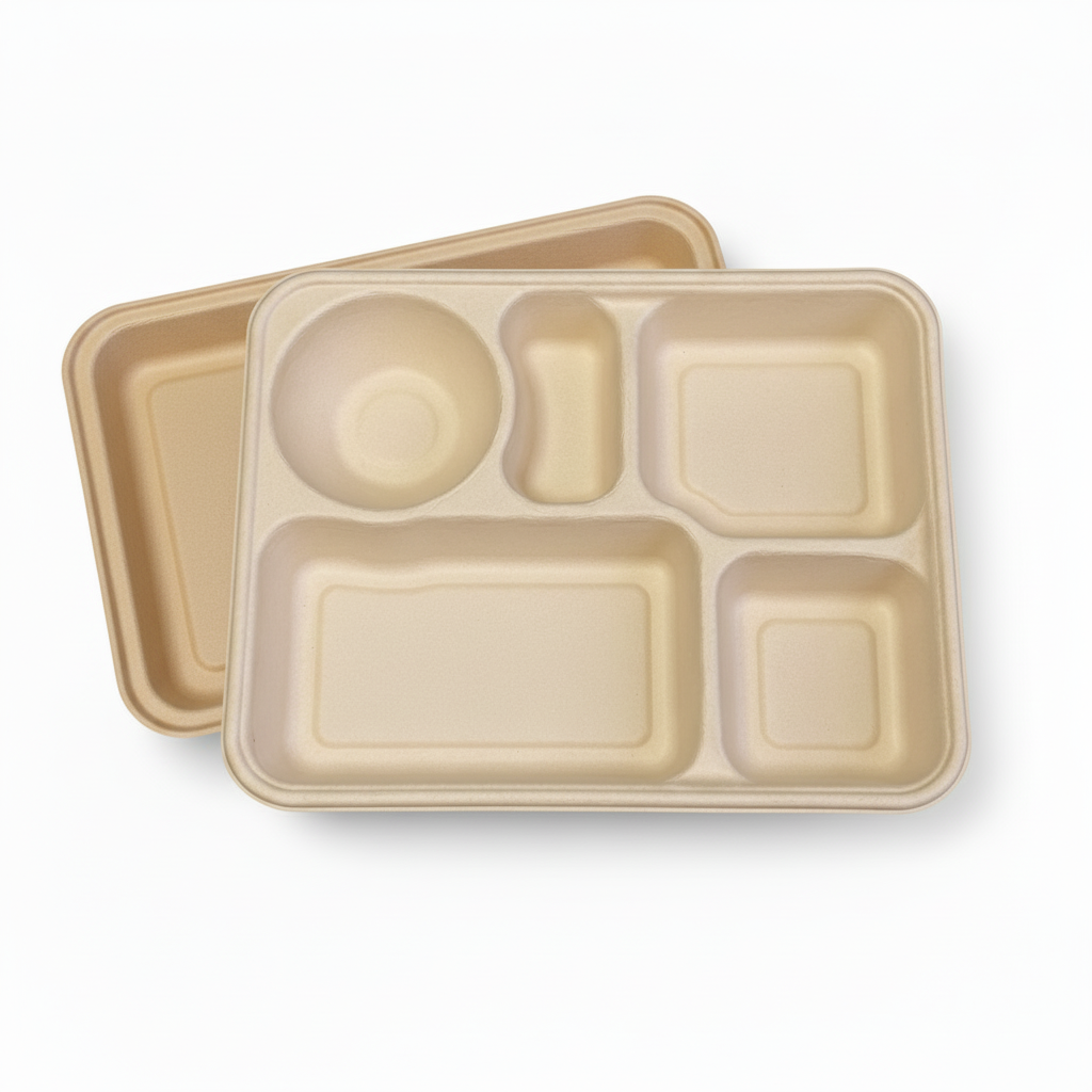 Bento tray with lid - matched colors