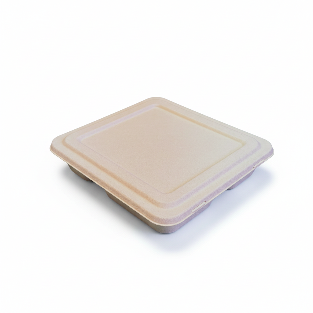 Bento tray with lid on top