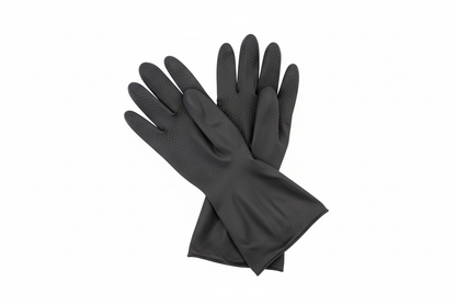 Black gloves - white background