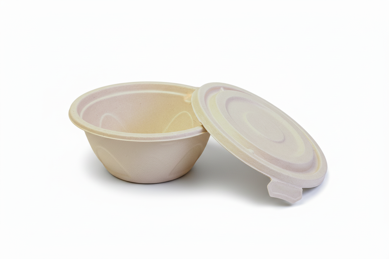 Bowl with lid on the side - pattern matched