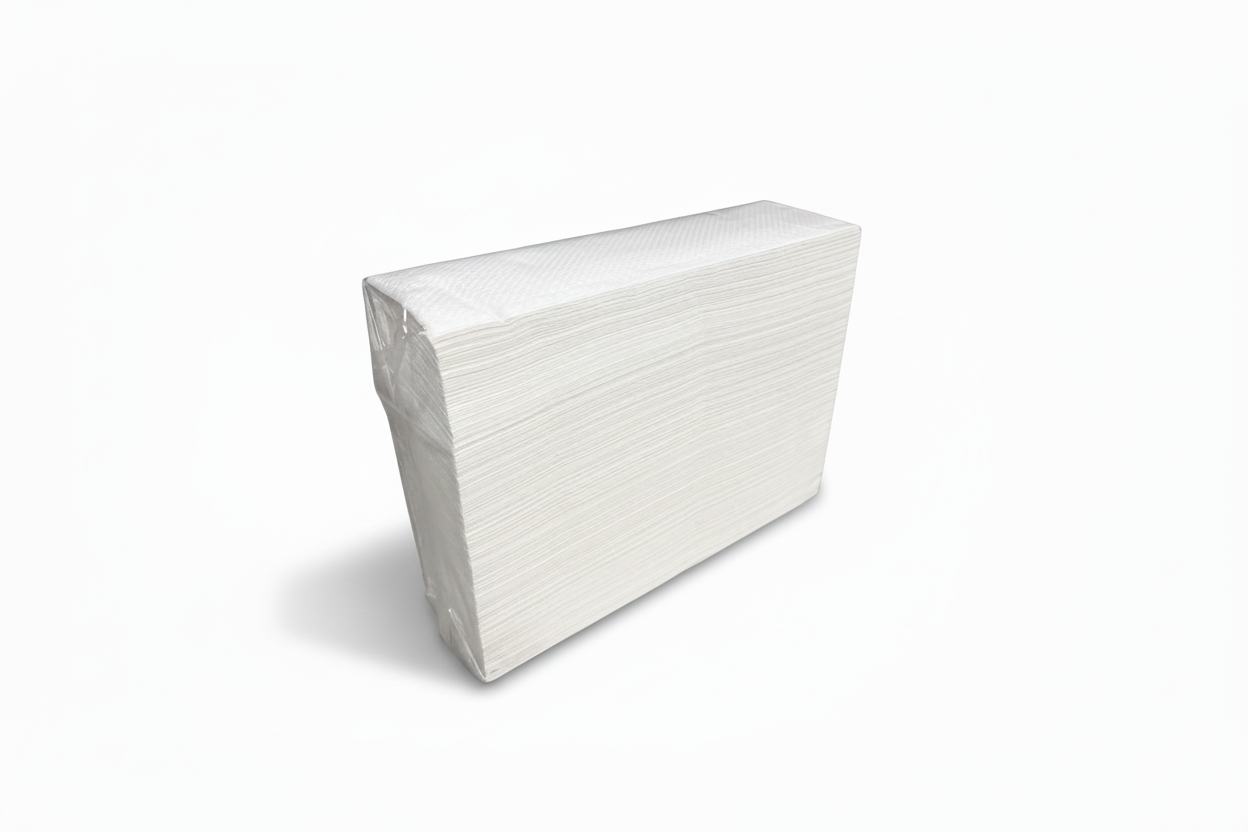 Brightened whiter paper towel package