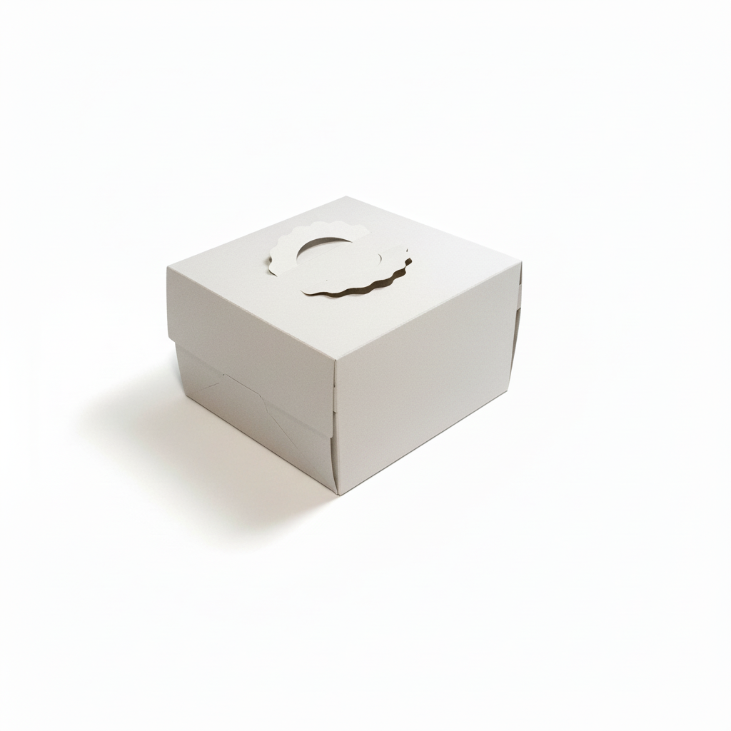 Cake box side view without utensils