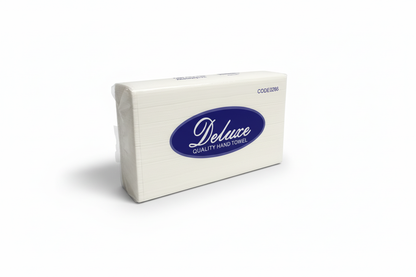 Clean Deluxe hand towel package with white background