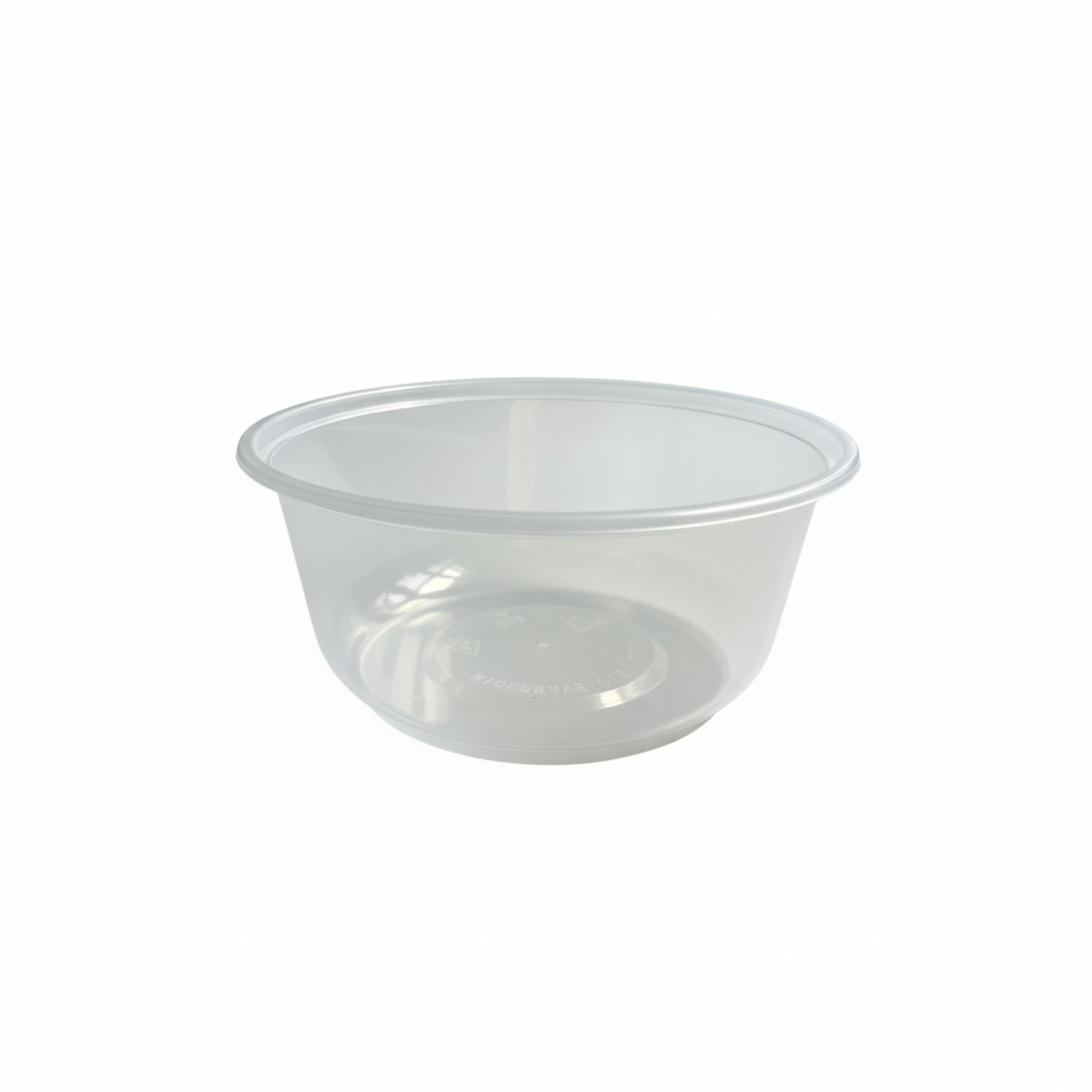 Clear container with pure white background