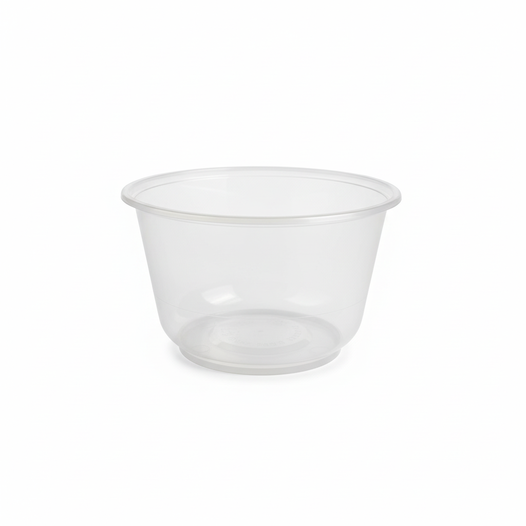 Clear container with pure white background