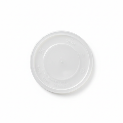 Clear transparent lid with pure white background
