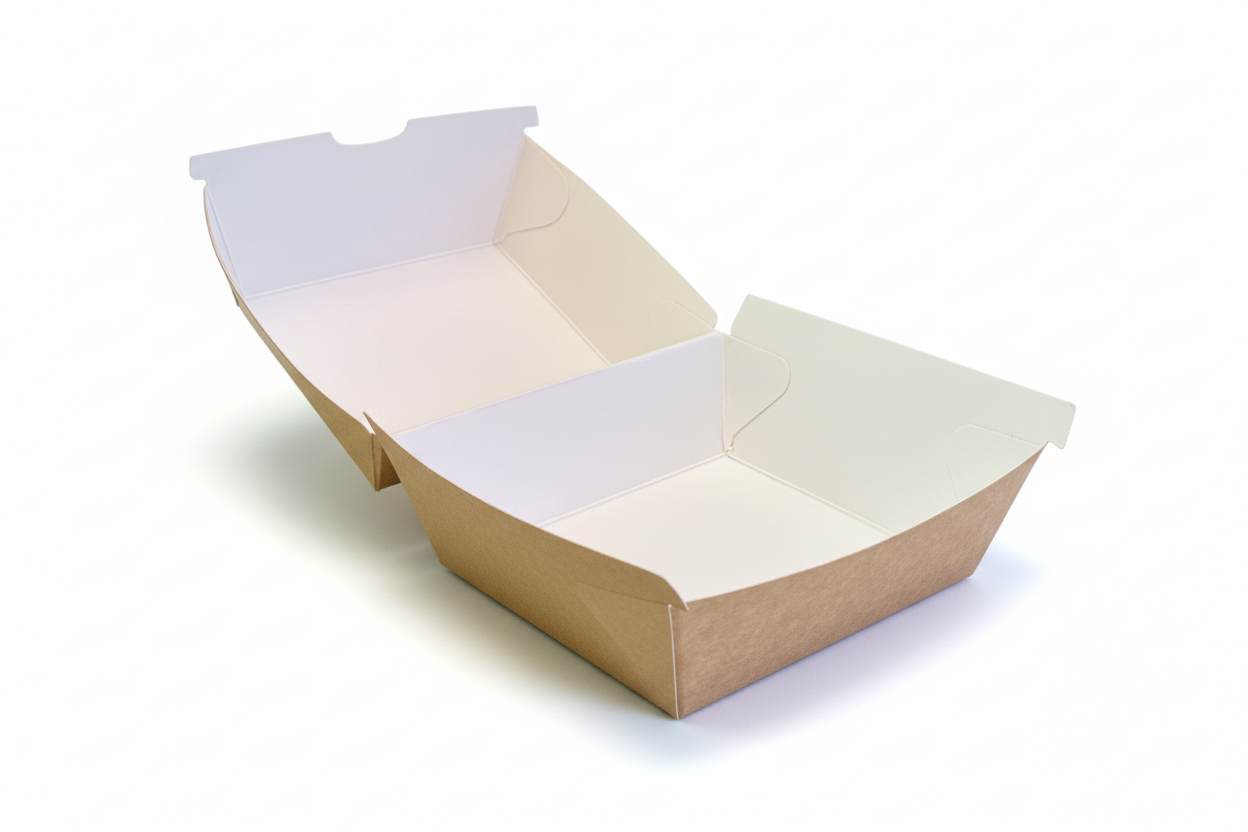 Eco Burger Box on blank background