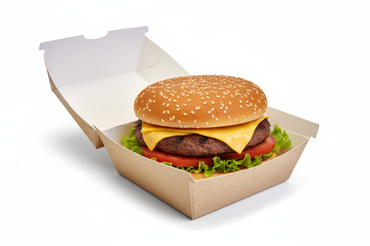 Eco Burger Box with juicy burger