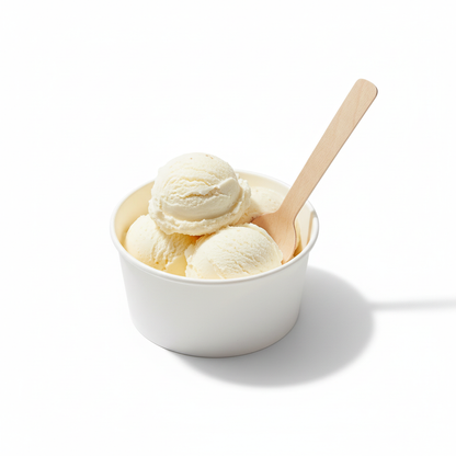 Ice cream bowl with your wooden spoon