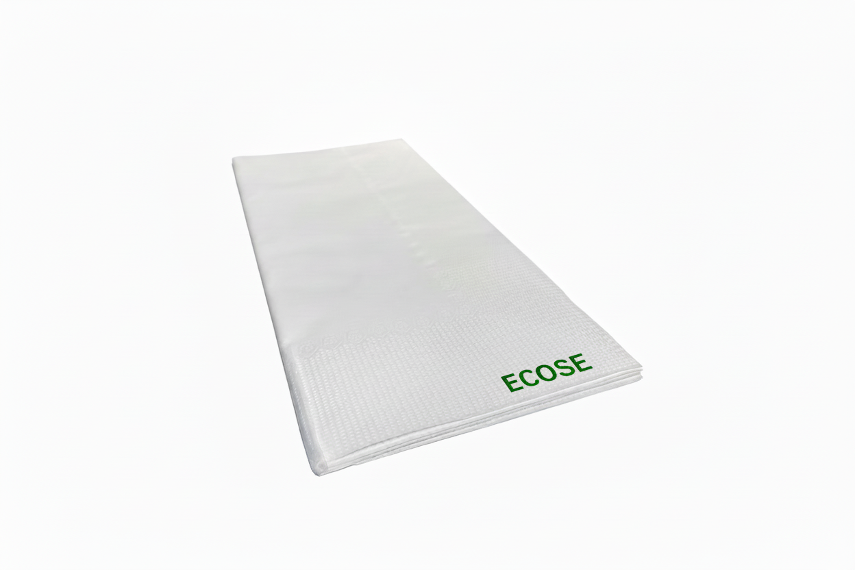 Napkin with green ECOSE branding