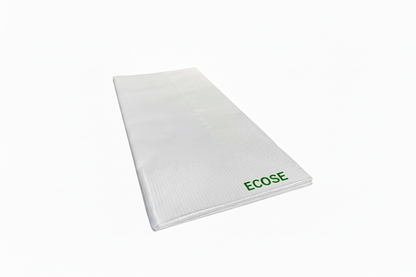Napkin with green ECOSE branding