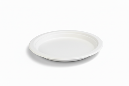 Plate three-quarter view - white