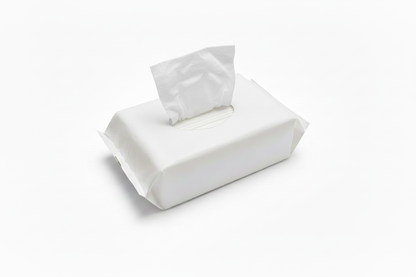 Product with oval hole and resealable sticker
