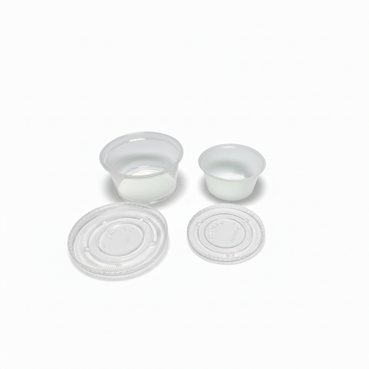 Sauce containers with professional lighting