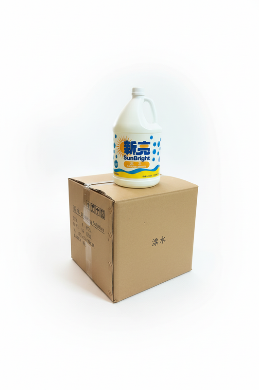 SunBright bleaching solution on box with white background