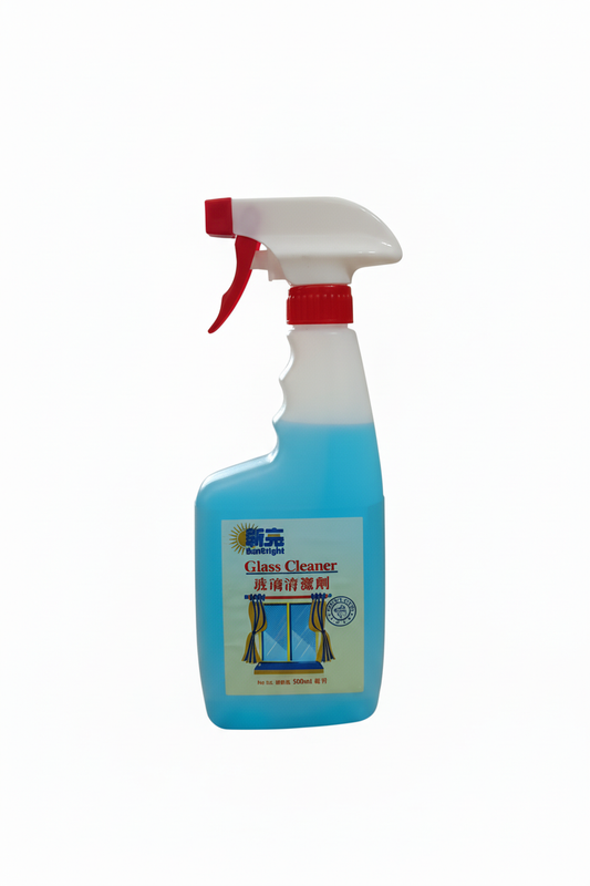 SunBright glass cleaner on clean white background