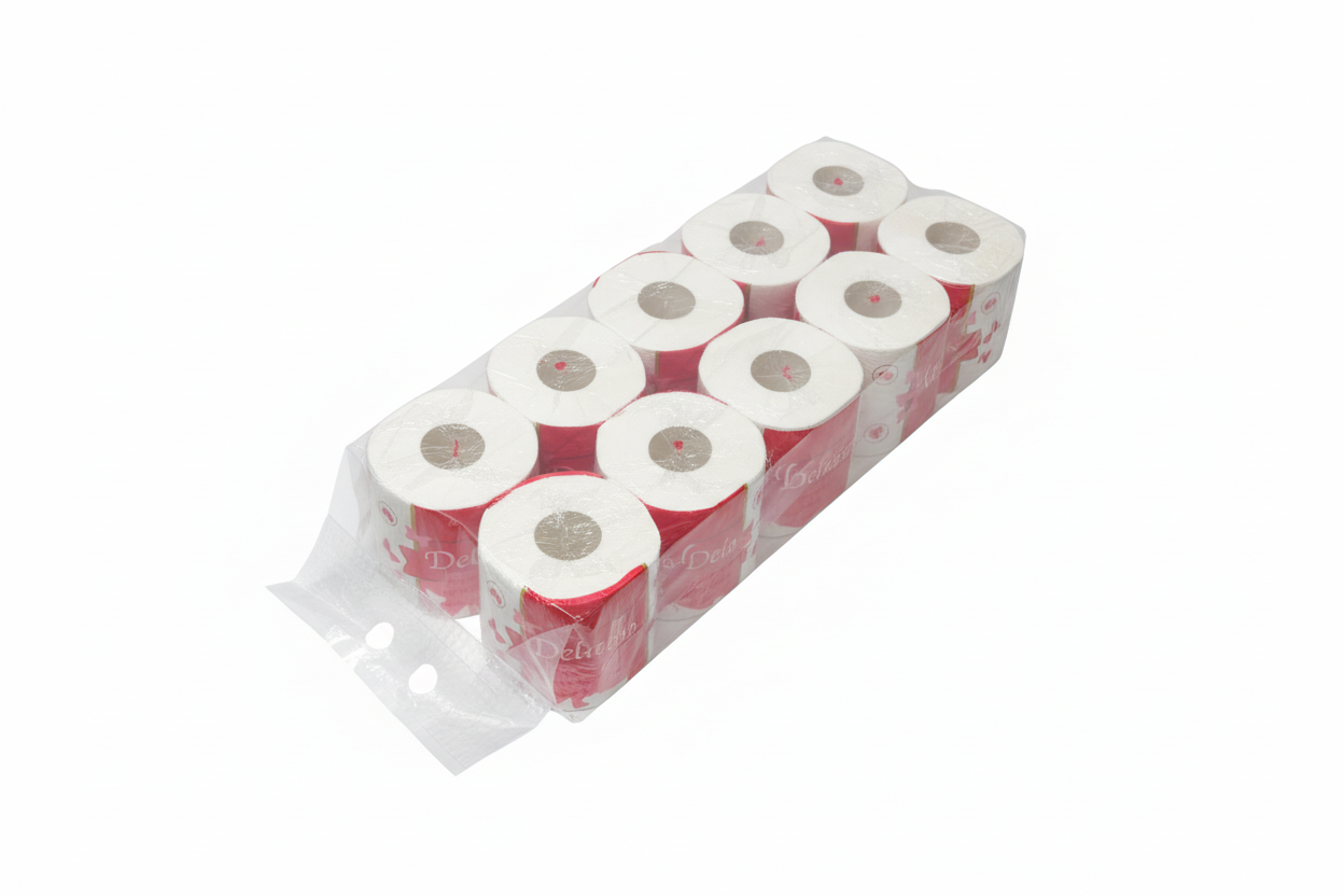 Toilet Paper Package Isolated on Pure White