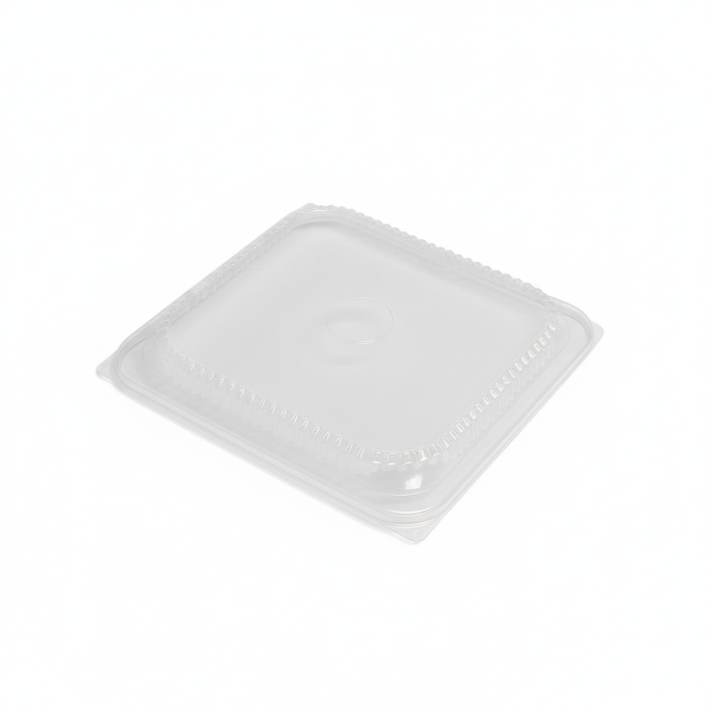 Transparent lid with all four tabs