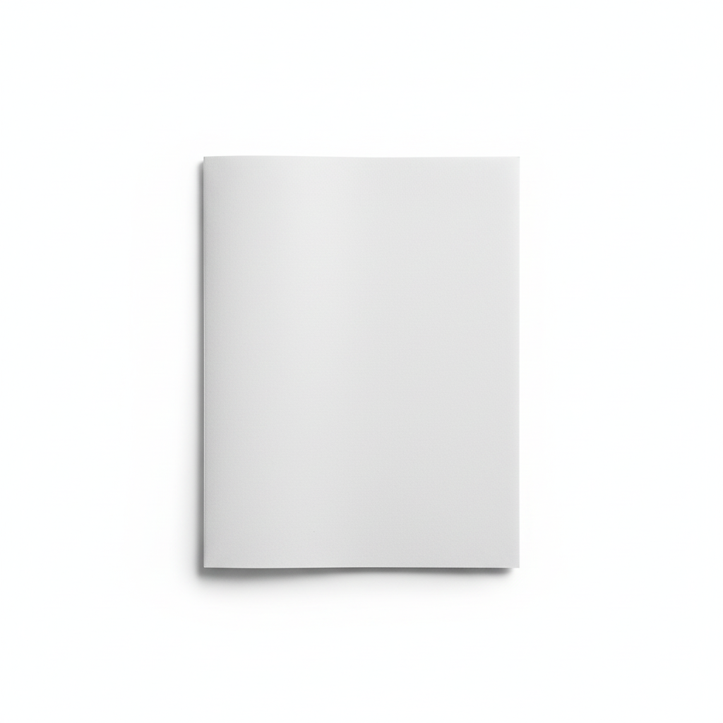 White packaging flat lay with clean background
