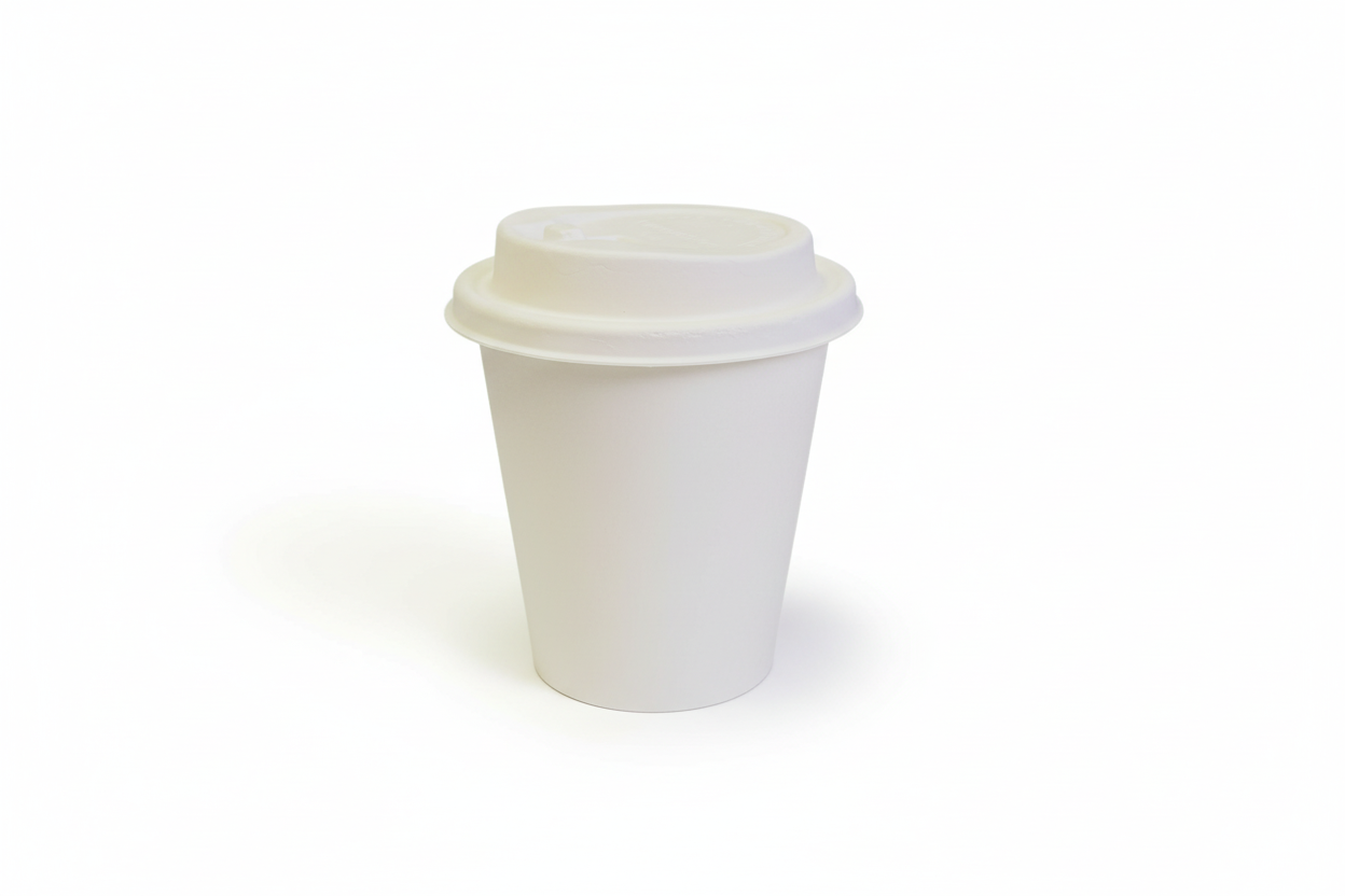 White paper cup with lid edited