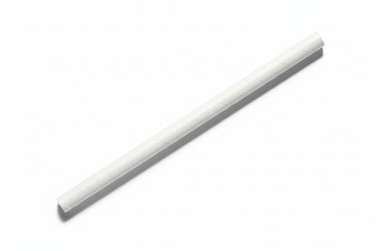 White paper straw - unwrapped