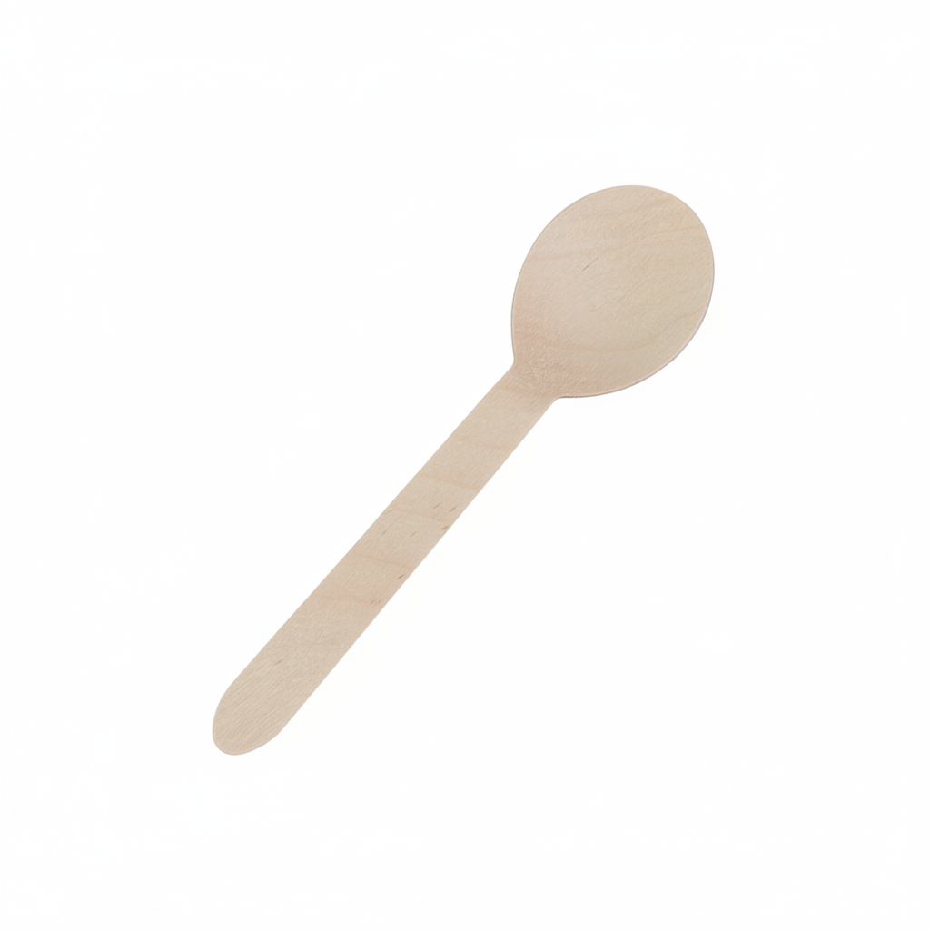 Wooden spoon rotated 45 degrees clockwise